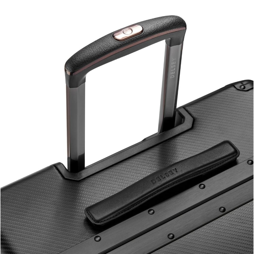 Delsey Alu’r - Aluminum Zipperless Premium Large Luggage - Black Delsey Luggage