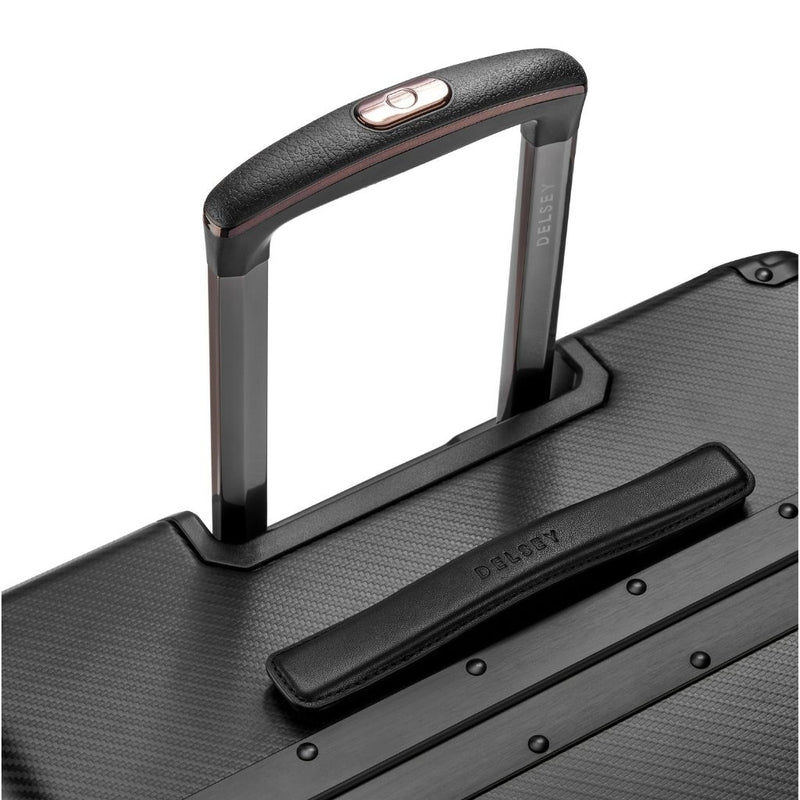 Delsey Alu’r - Aluminum Zipperless Premium Large Luggage - Black Delsey Luggage