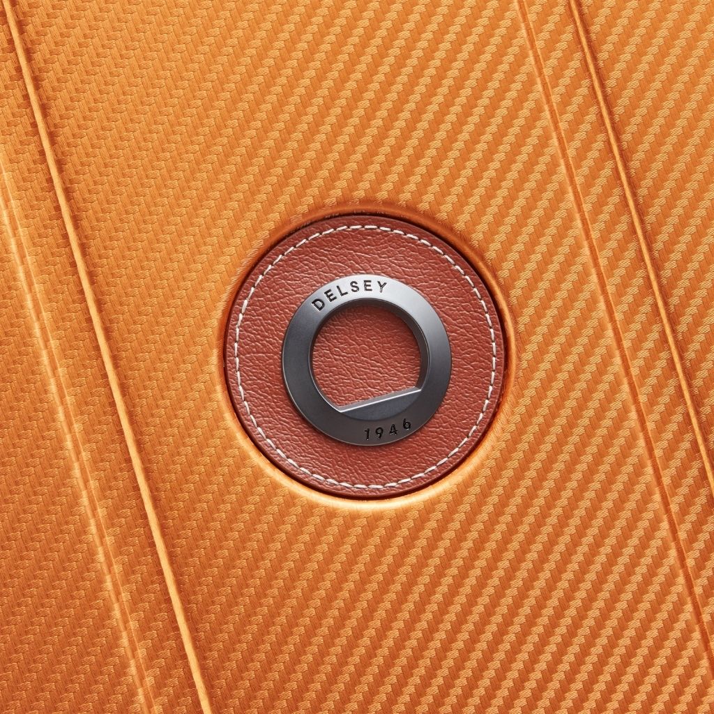 Delsey Alu’r - Aluminum Zipperless Premium Carry On - Orange Delsey Luggage