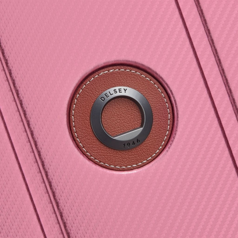 Delsey Alu’r - Aluminum Zipperless Premium Large Luggage - Pink Delsey Luggage
