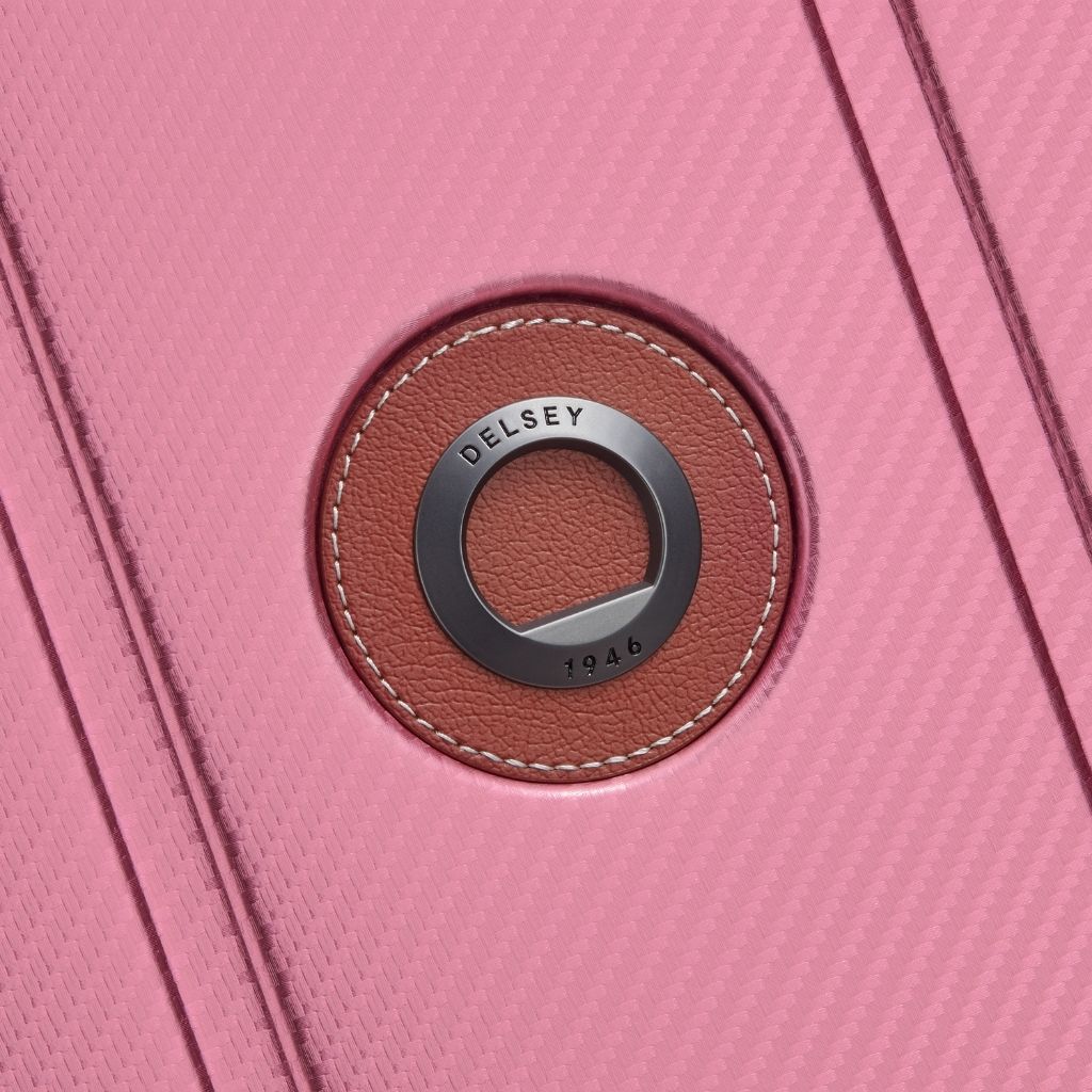 Delsey Alu’r - Aluminum Zipperless Premium Carry On - Pink Delsey Luggage