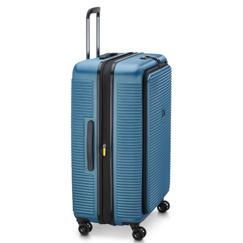 Delsey Freestyle Front Opening 76cm Large Luggage - Blue Delsey Luggage