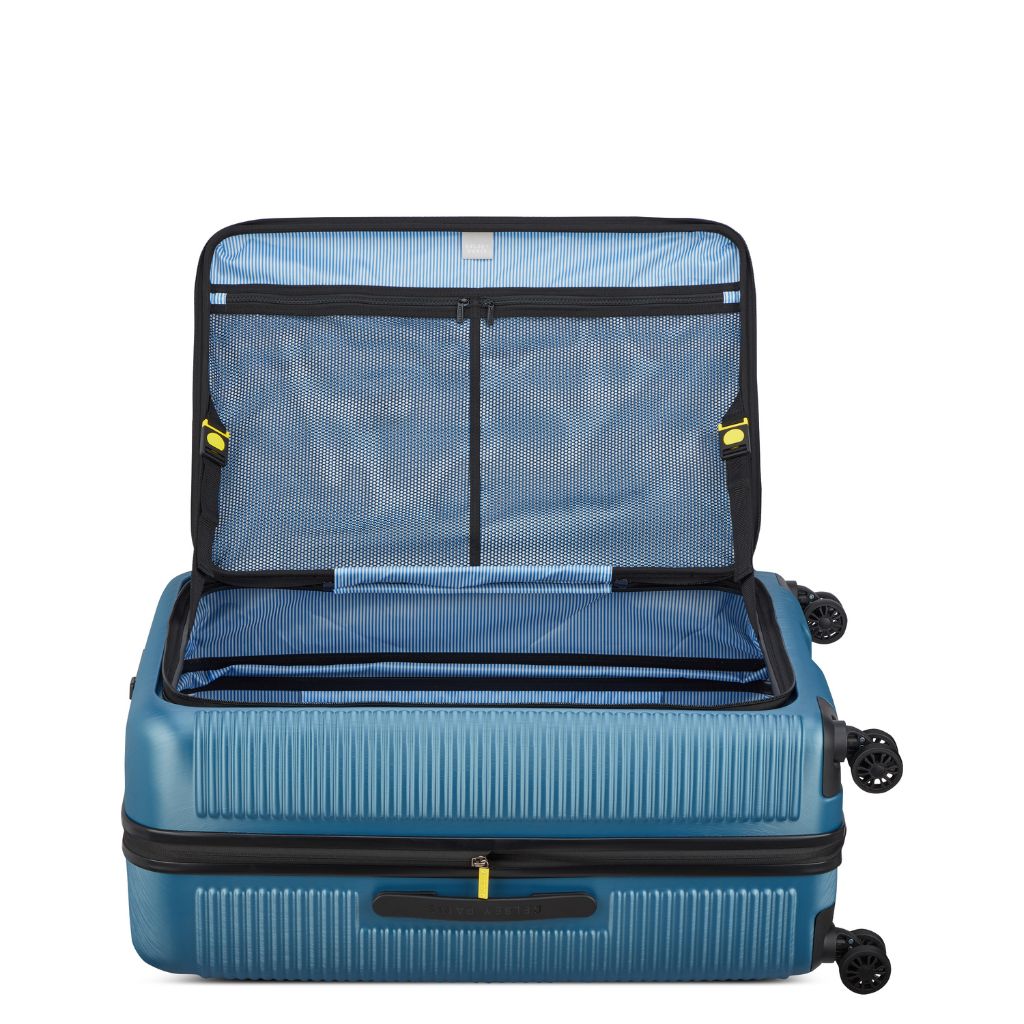 Delsey Freestyle Front Opening 76cm Large Luggage - Blue Delsey Luggage