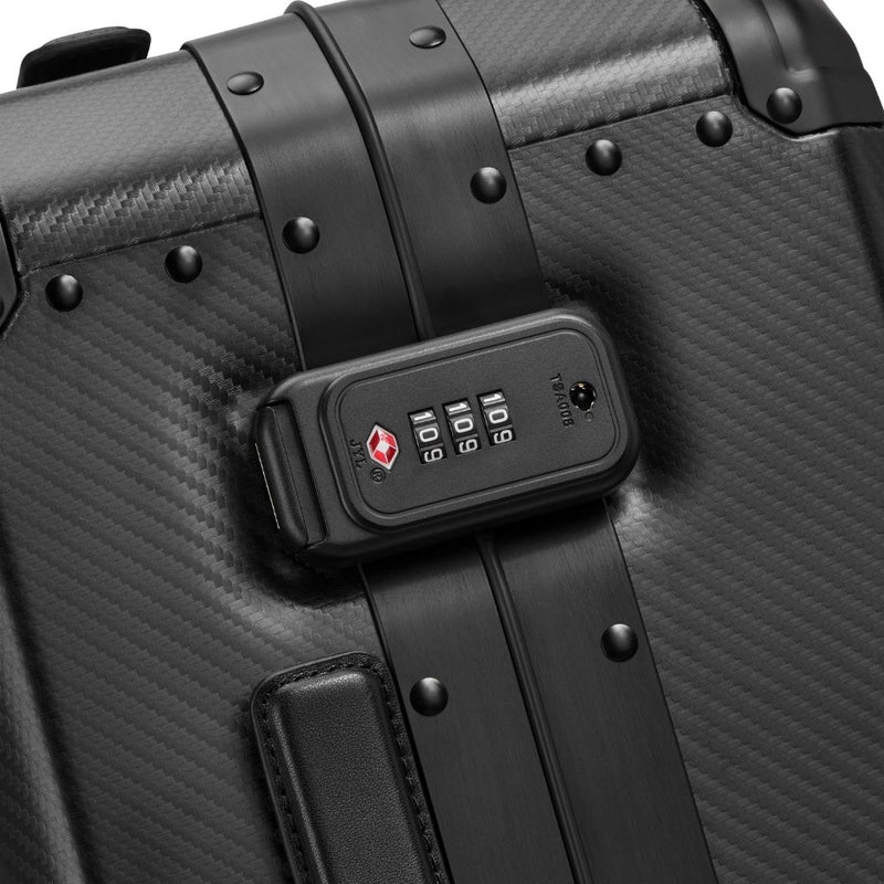 Delsey Alu’r - Aluminum Zipperless Premium Carry On - Black Delsey Luggage