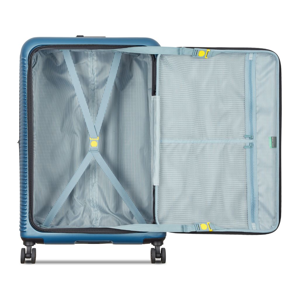 Delsey Freestyle Front Opening 76cm Large Luggage - Blue Delsey Luggage