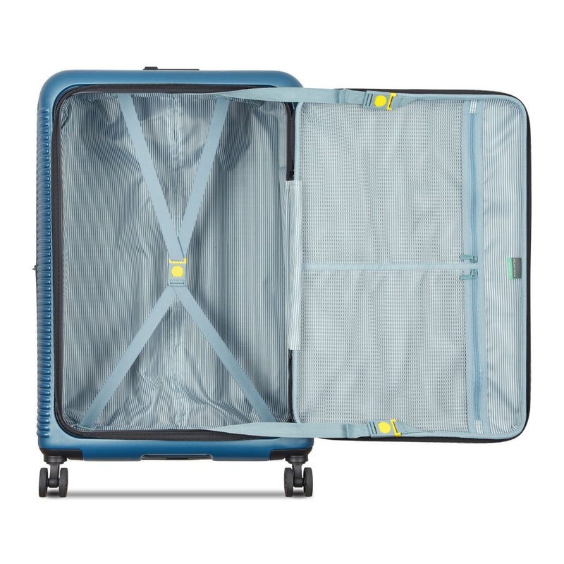 Delsey Freestyle Front Opening 76cm Large Luggage - Blue Delsey Luggage