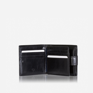 Jekyll & Hide Oxford Billfold Wallet With Coin And ID Window, Black