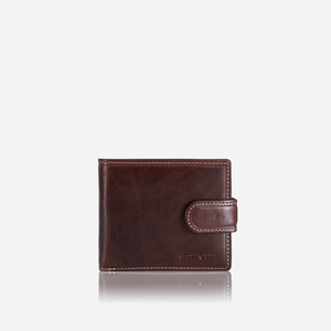 Jekyll & Hide Oxford Billfold Wallet With Coin And ID Window, Coffee