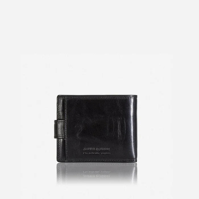 Jekyll & Hide Oxford Billfold Wallet With Coin And Tab Closure, Black