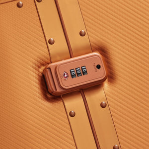 Delsey Alu’r - Aluminum Zipperless Premium Large Luggage - Orange Delsey Luggage