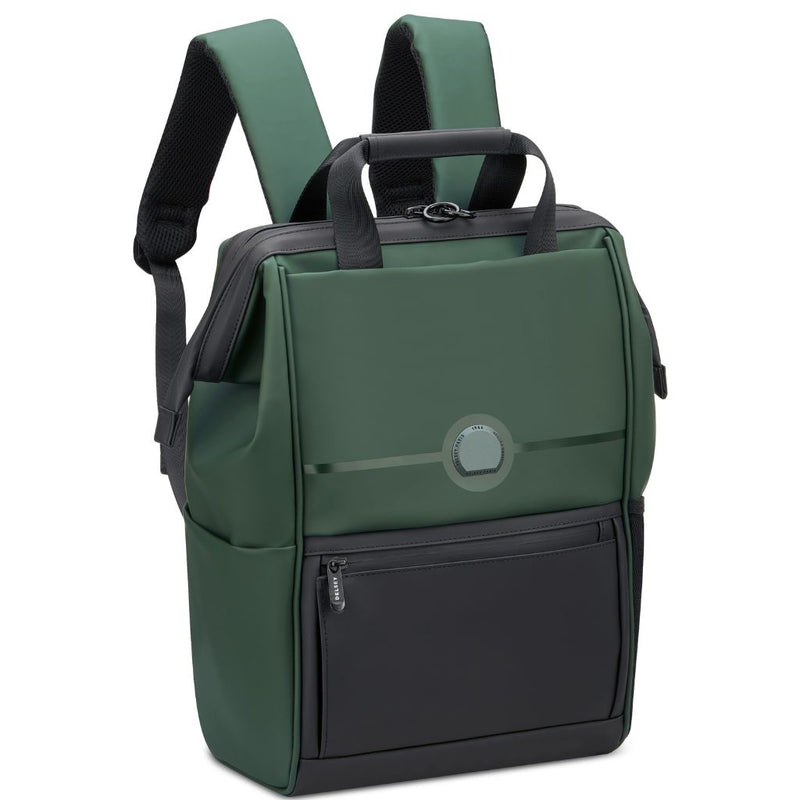Delsey Turenne Soft Laptop Backpack 14" - Green Delsey Luggage