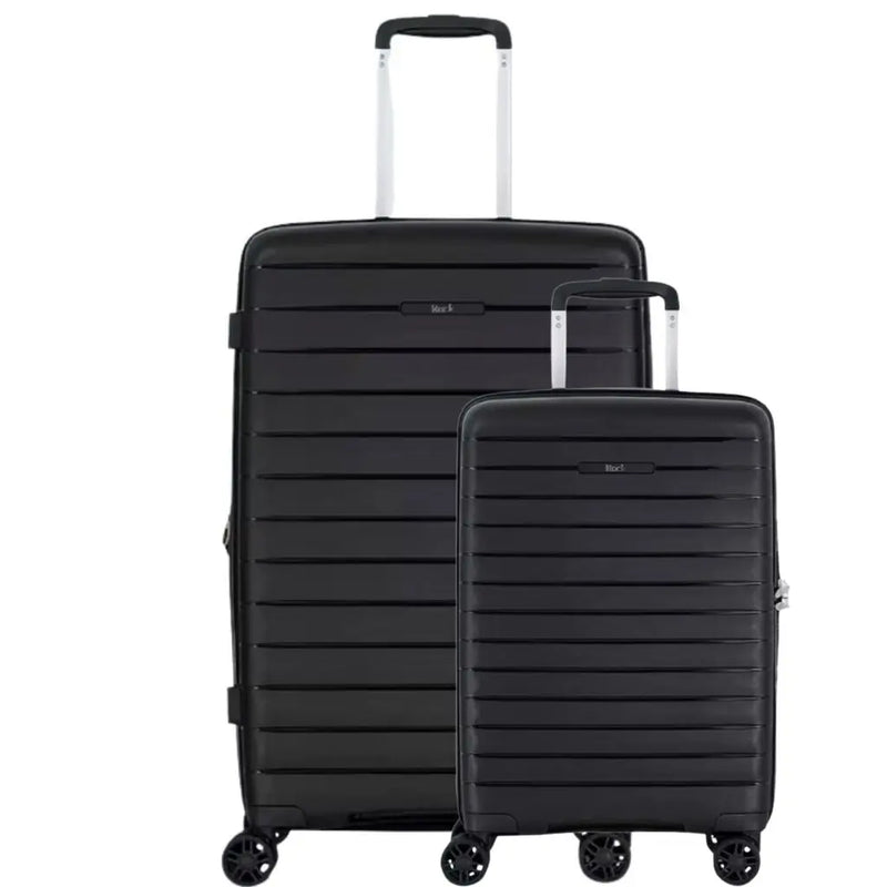 Rock Palma Cabin & Medium Duo Lightweight Hardsided Luggage Set - Black