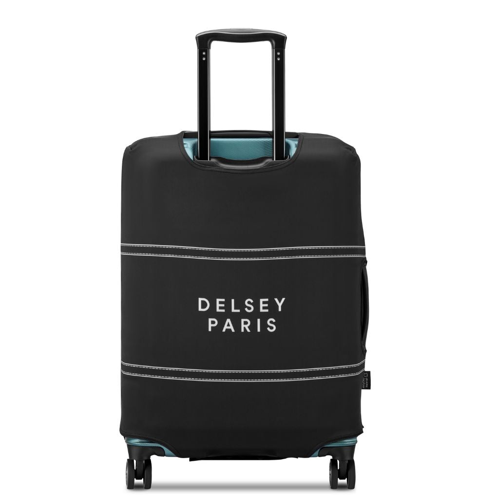 Delsey Chatelet Print Luggage Cover - Fits Medium Suitcases - Black Tosca