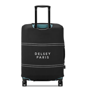 Delsey Chatelet Print Luggage Cover - Fits Medium Suitcases - Black Tosca