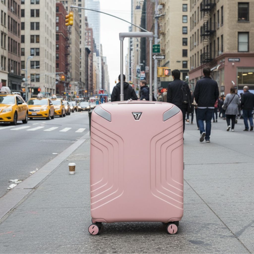 Roncato Ypsilon Carry On 55cm Hardsided Exp Spinner Suitcase Pale Pink Roncato