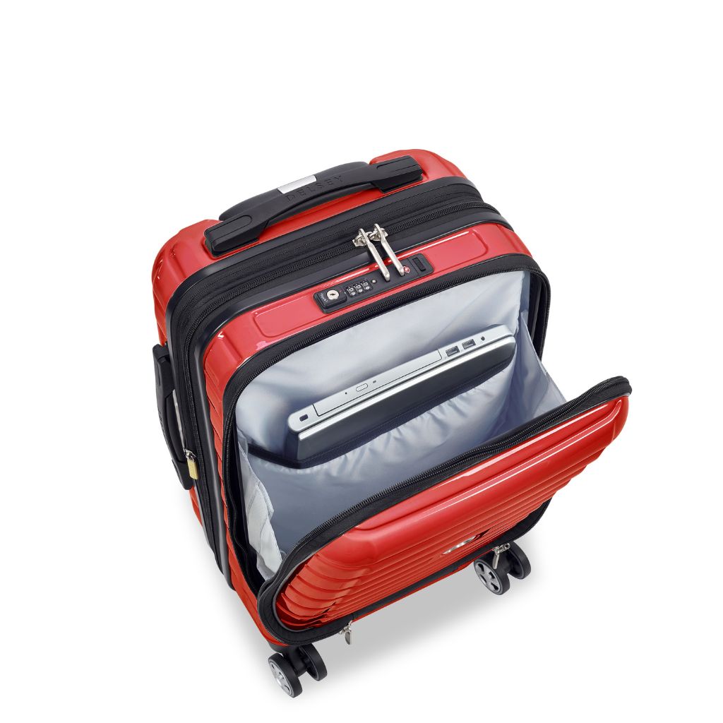 Delsey Shadow 55cm Laptop Sleeve Carry On Luggage - Red