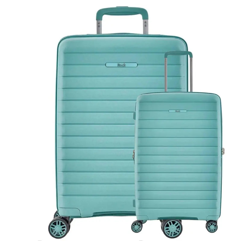 Rock Palma Cabin & Medium Duo Lightweight Hardsided Luggage Set - Seafoam Blue
