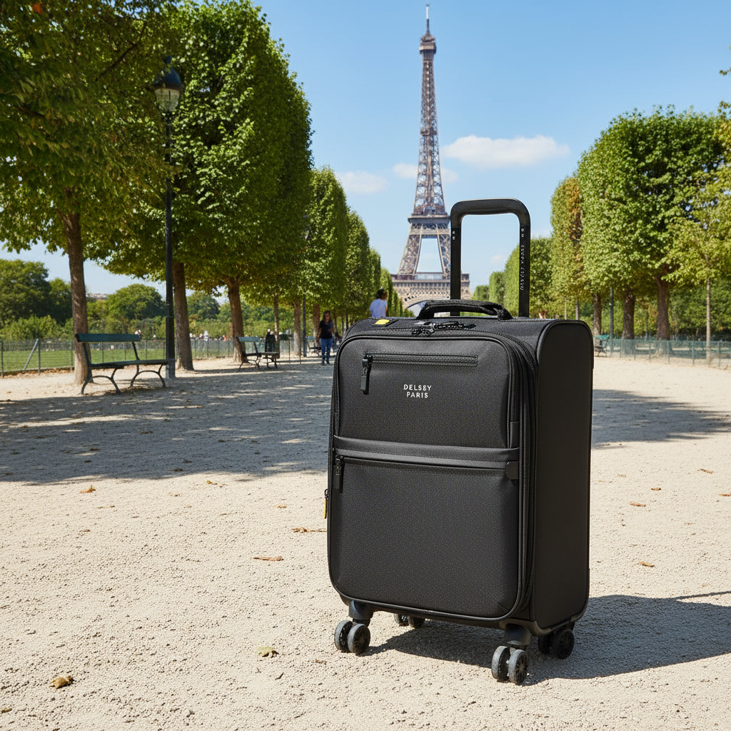 Delsey MAUBERT 2.0 56cm Carry On Softsided Luggage EXP - Black Delsey Luggage
