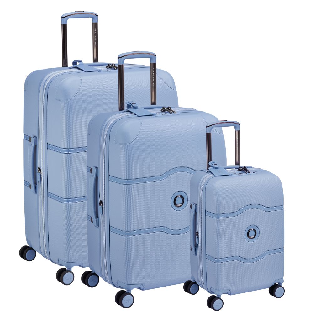 Delsey Chatelet Air 2.0 Set - 3 Piece Hardsided Luggage - Light Blue Delsey Luggage