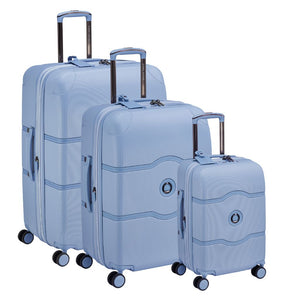 Delsey Chatelet Air 2.0 Set - 3 Piece Hardsided Luggage - Light Blue Delsey Luggage