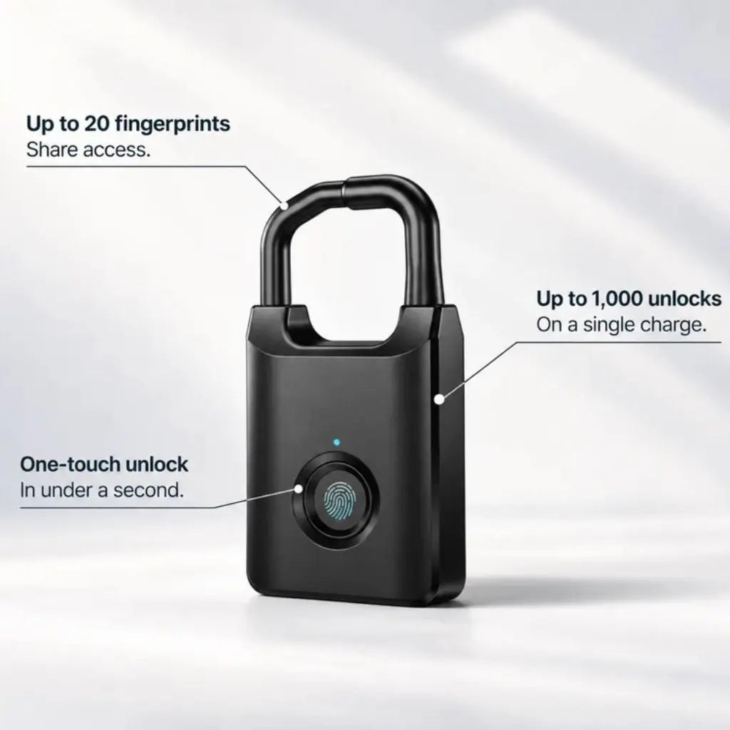 Snapwireless Trvlr Lock - Keyless Fingerprint Padlock