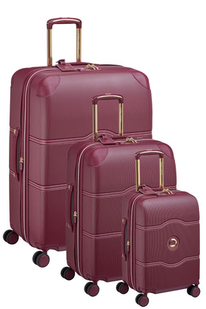 Delsey Chatelet Air Limited Edition 2.0 Set - 3 Piece Hardsided Luggage - Burgundy Delsey Luggage