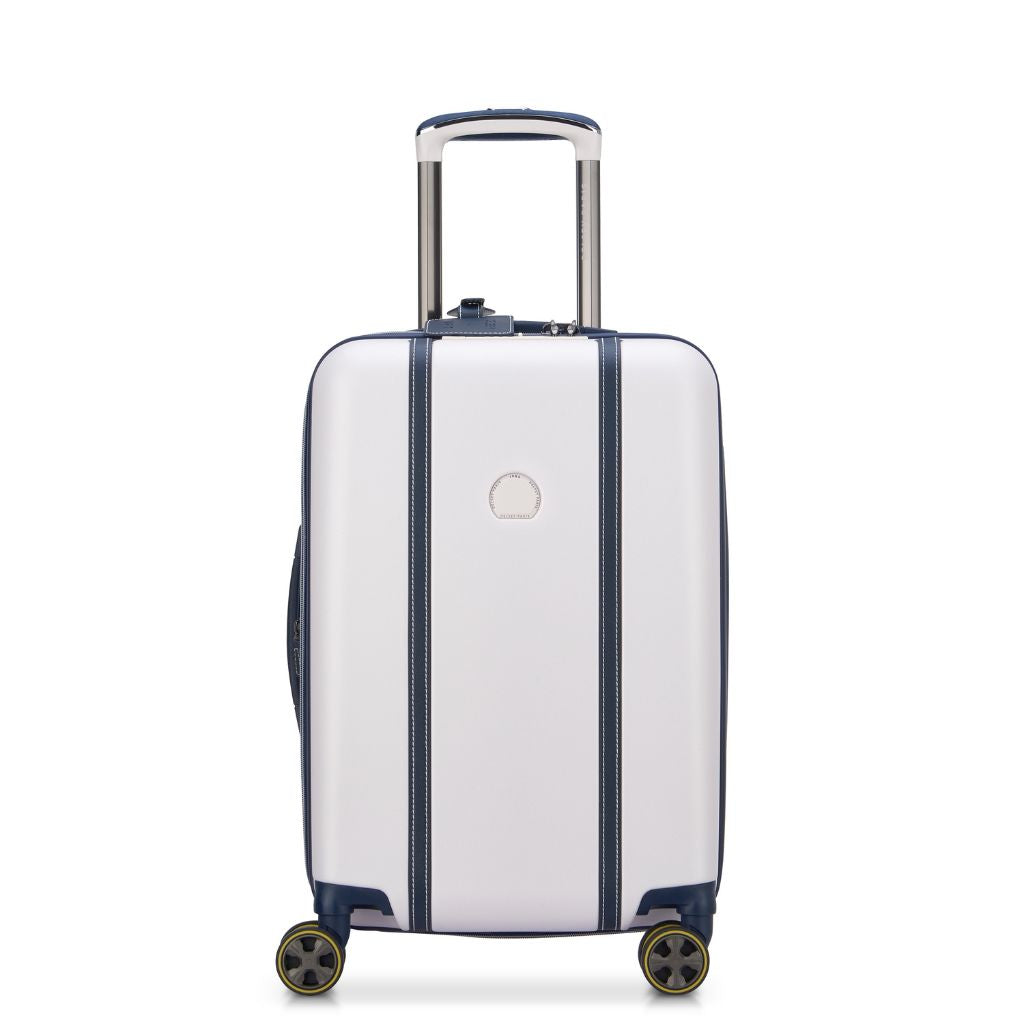 Delsey Cadense 55cm Carry On Exp Luggage - Ivory/Navy Delsey Luggage