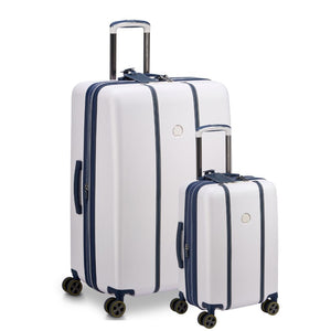 Delsey Cadense Carry On & Large Duo Hardsided Luggage Ivory/Navy Delsey Luggage