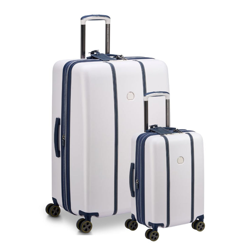 Delsey Cadense Carry On & Large Duo Hardsided Luggage Ivory/Navy Delsey Luggage