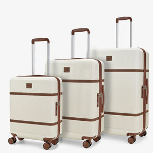 Rock Chelsea 3 Piece Hardsided Luggage - Cream