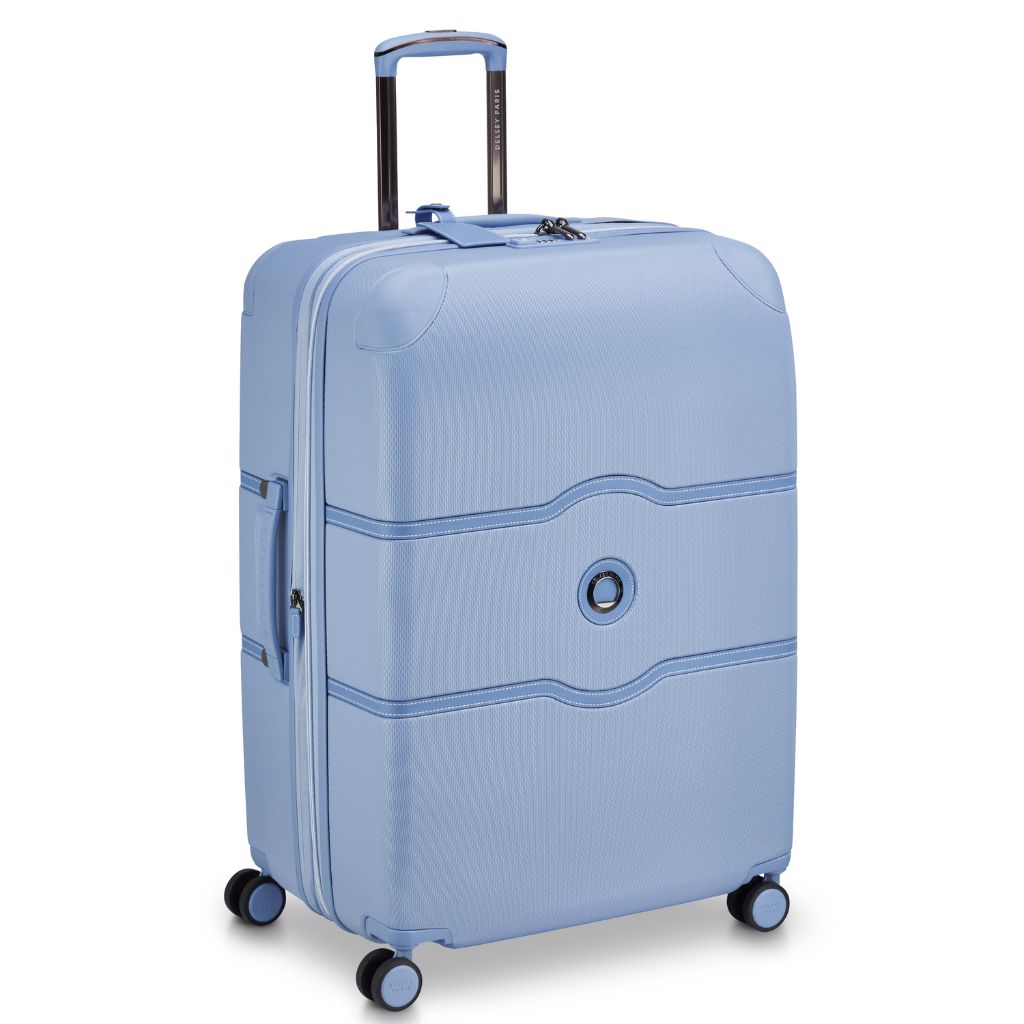 Delsey Chatelet Air Limited Edition 76cm Large Expander Luggage - Light Blue Delsey Luggage