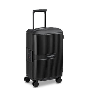 Securitech By Delsey Stone 55cm Carry On Hardsided Luggage Black