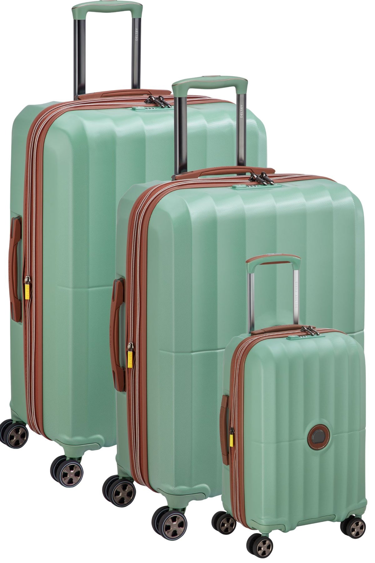 Delsey Carrousel 2 Set - 3 Piece Hardsided Luggage - Green Delsey Luggage