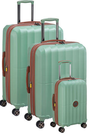 Delsey Carrousel 2 Set - 3 Piece Hardsided Luggage - Green Delsey Luggage