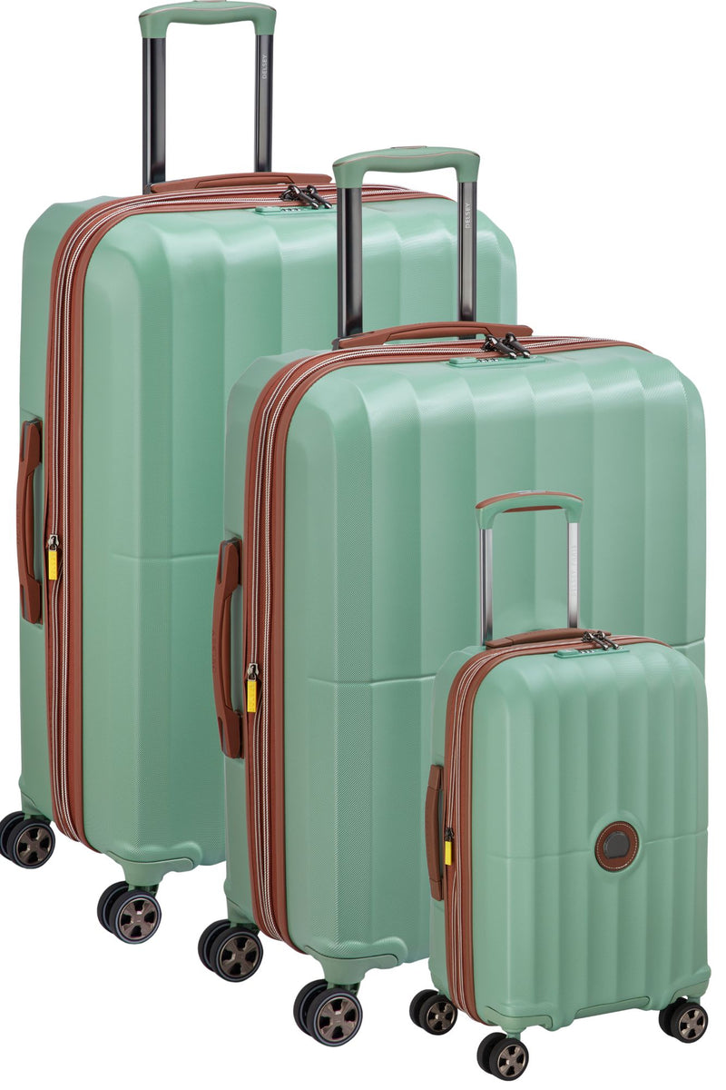 Delsey Carrousel 2 Set - 3 Piece Hardsided Luggage - Green Delsey Luggage