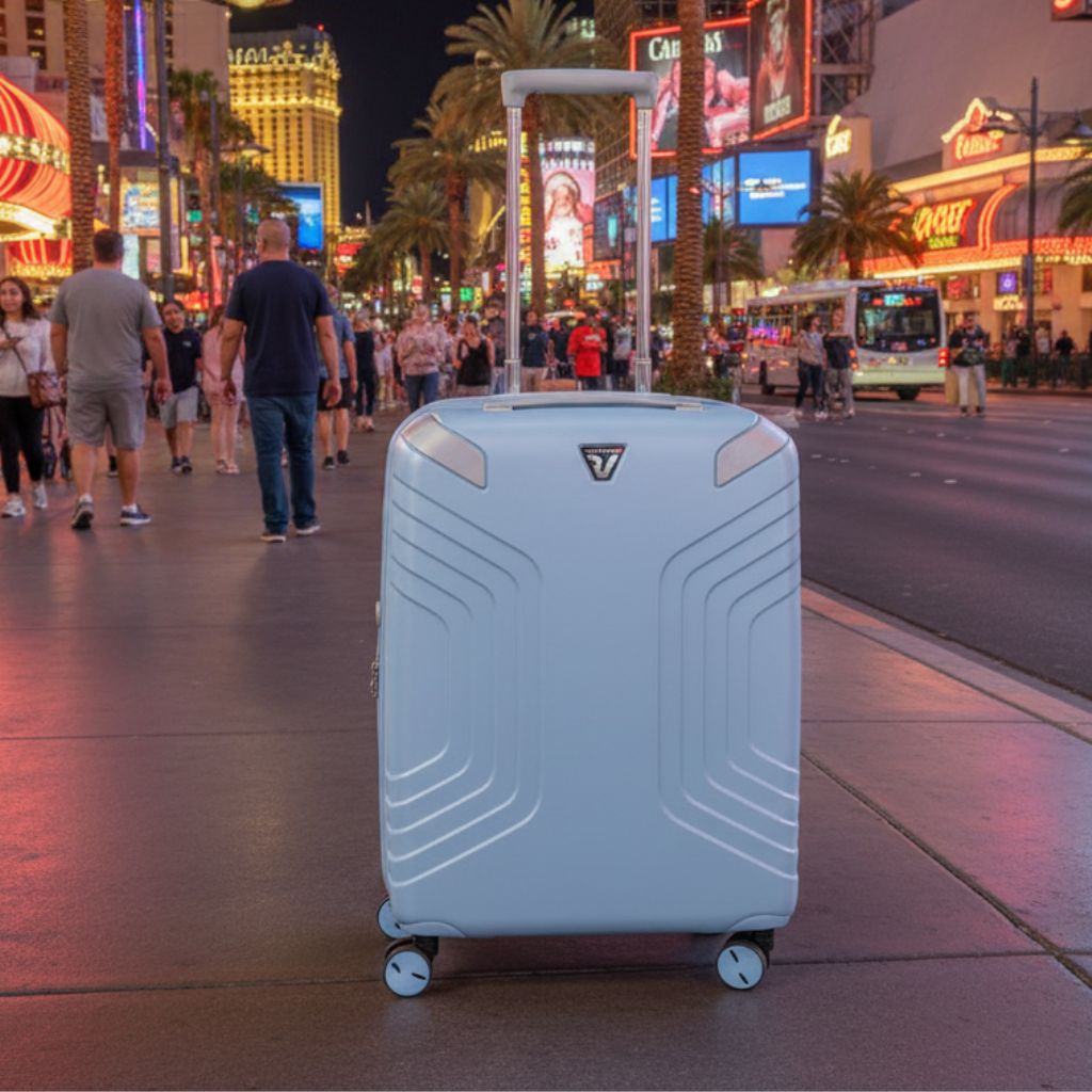 Roncato Ypsilon Carry On 55cm Hardsided EXP Spinner Suitcase Pale Blue Roncato
