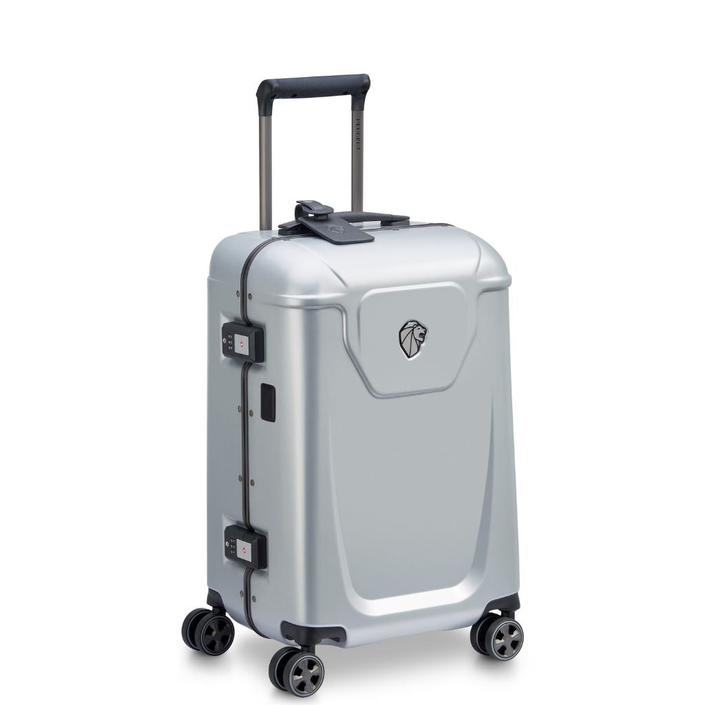 Peugeot Voyages 55cm Zipperless Carry On Luggage - Silver
