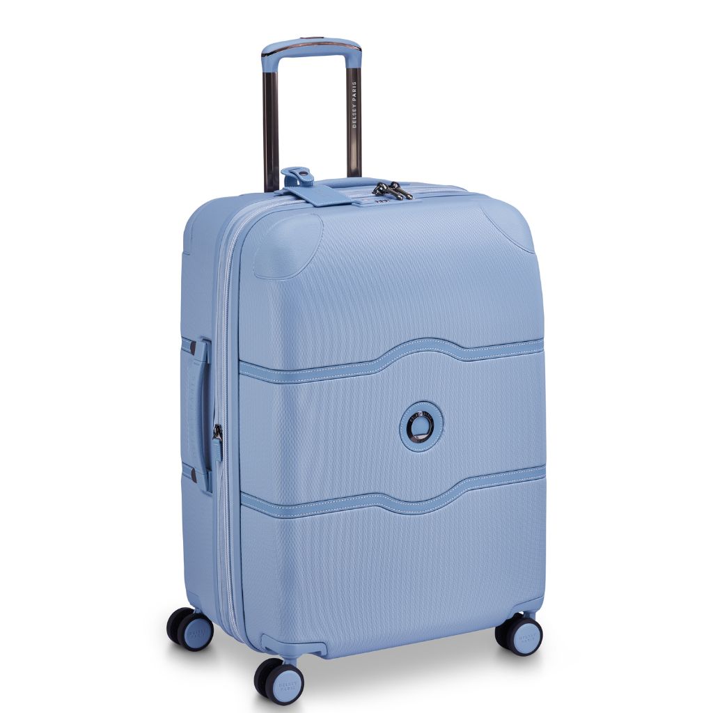 Delsey Chatelet Air Limited Edition 66cm Large Expander Luggage - Light Blue Delsey Luggage
