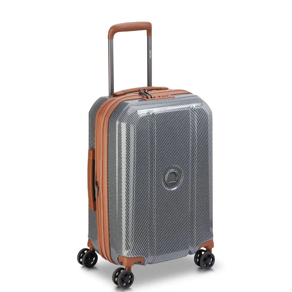 Delsey Helium Ultimate 55cm Carry On 2.3Kg Exp Luggage - Silver