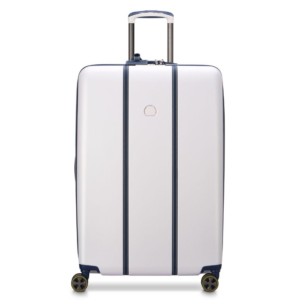 Delsey Cadense 76cm Large Exp Luggage - Ivory/Navy Delsey Luggage