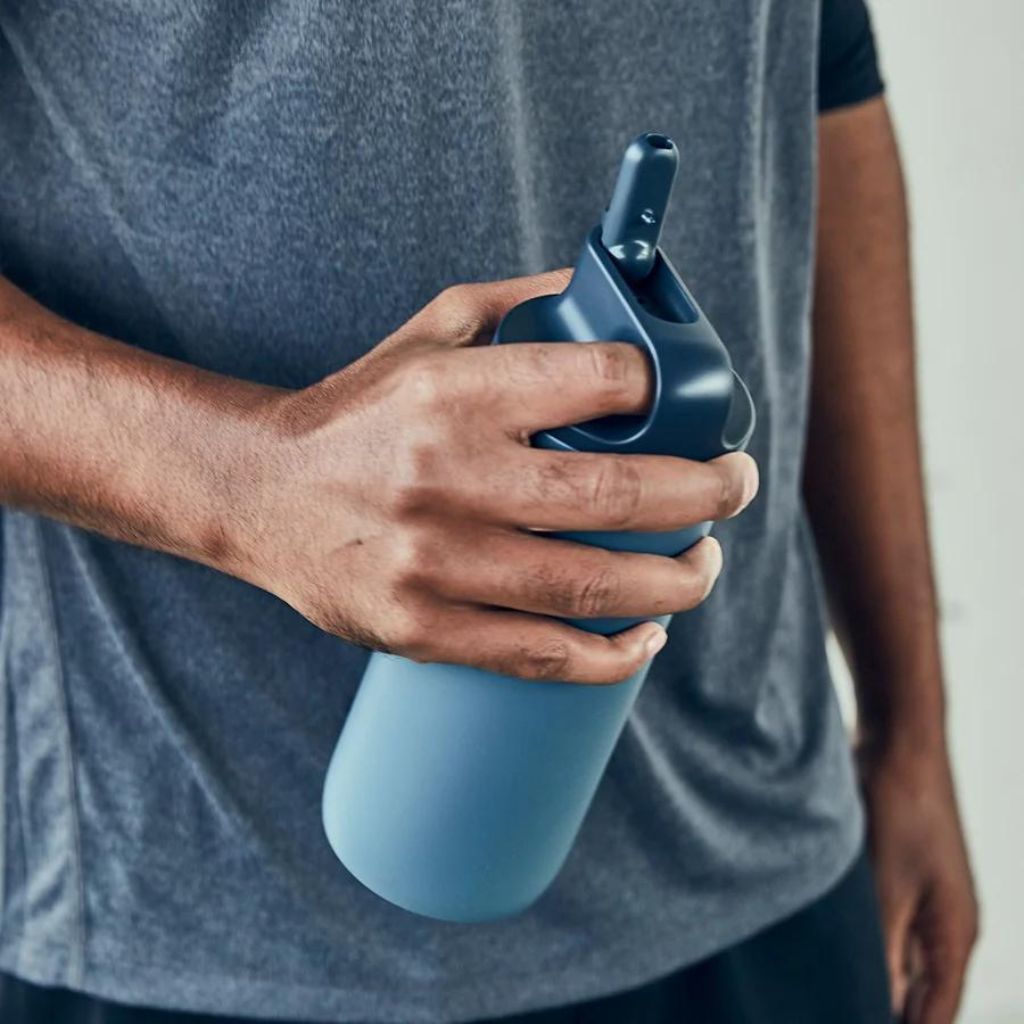 Kinto Active Tumbler Sports Water Bottle 600ml - Blue Grey