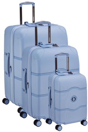 Delsey Chatelet Air 2.0 Set - 3 Piece Hardsided Luggage - Light Blue Delsey Luggage