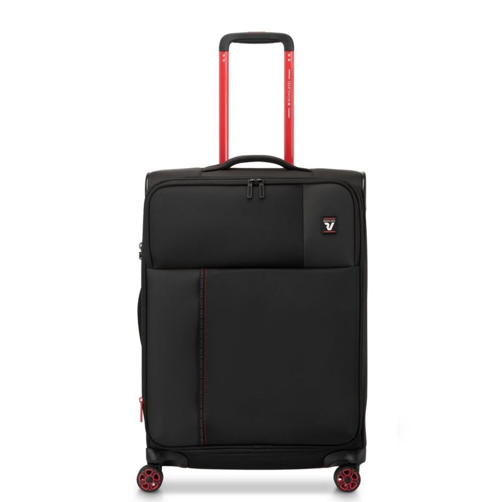 Roncato Move 64cm Medium 3.2Kg Lightweight Luggage - Smoke Black