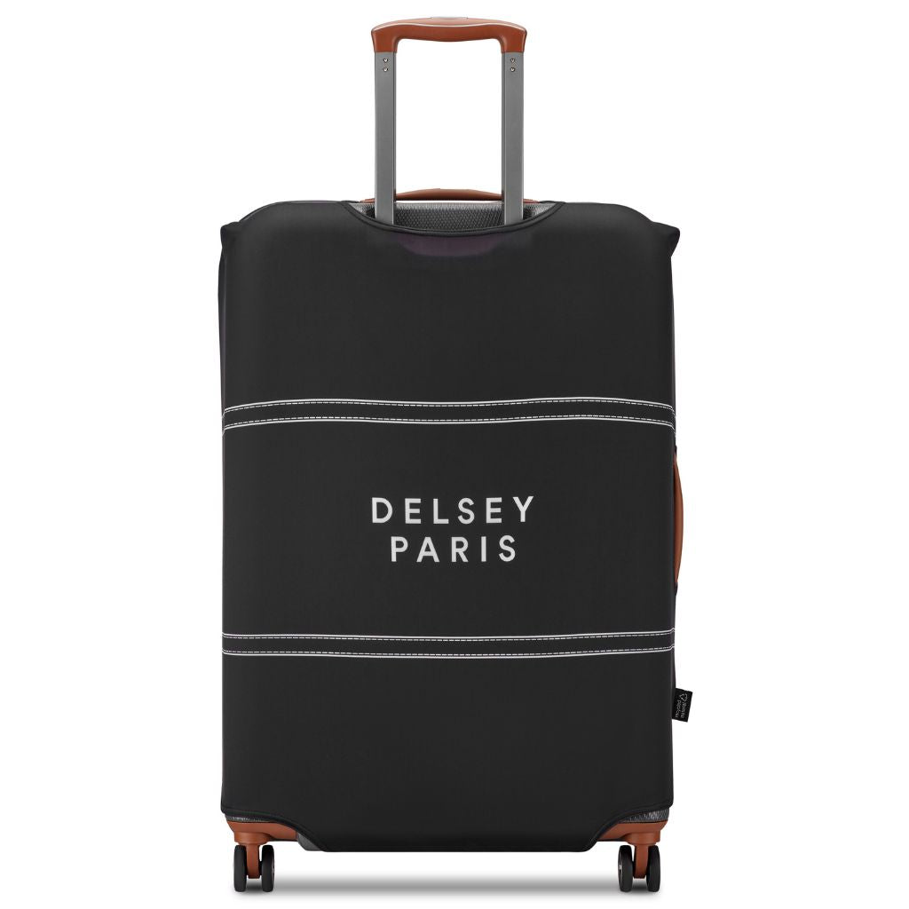 Delsey Chatelet Print Luggage Cover - Fits Large Suitcases - Black Tosca