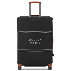 Delsey Chatelet Print Luggage Cover - Fits Large Suitcases - Black Tosca