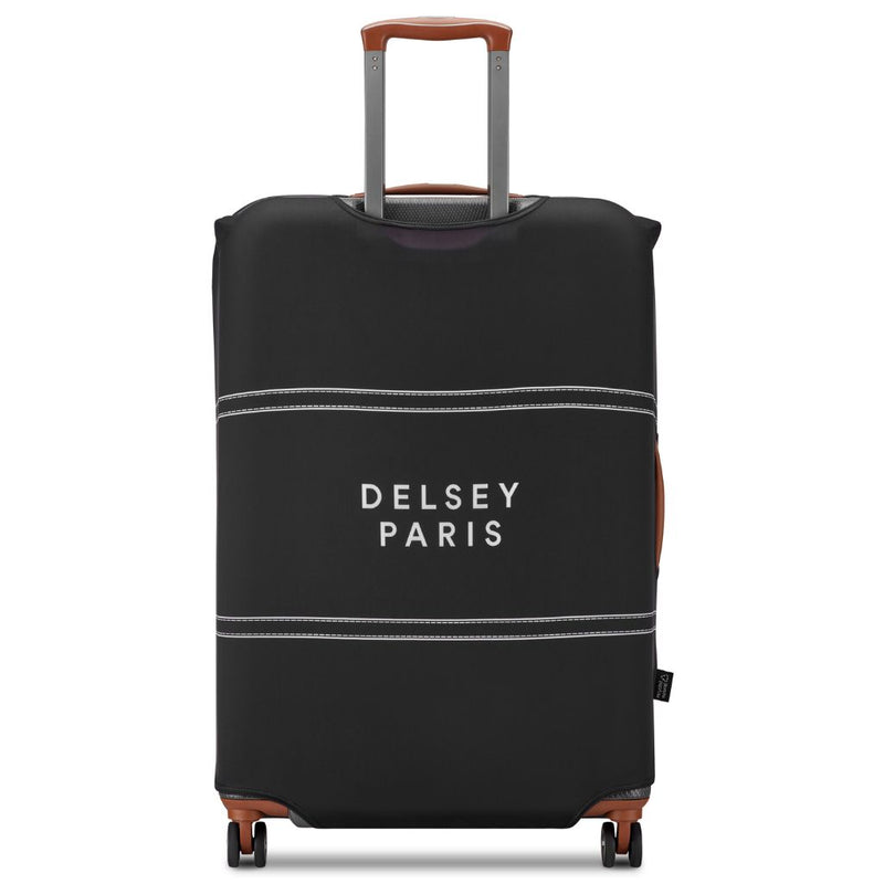 Delsey Chatelet Print Luggage Cover - Fits Large Suitcases - Black Tosca