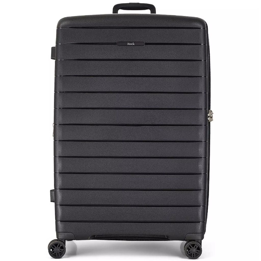 Rock Palma Large Lightweight Hardsided Suitcase - Black