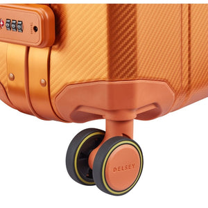 Delsey Alu’r - Aluminum Zipperless Premium Carry On - Orange Delsey Luggage