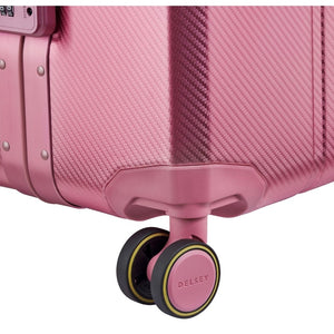 Delsey Alu’r - Aluminum Zipperless Premium Large Luggage - Pink Delsey Luggage