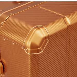 Delsey Alu’r - Aluminum Zipperless Premium Large Luggage - Orange Delsey Luggage